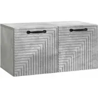 Syfax Meuble TV mural Gris béton 59,5 x 31 x 30 cm Bois d'ingénierie