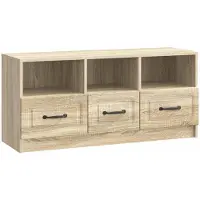 Syfax Meuble TV Chêne Sonoma 102 x 34,5 x 47 cm Bois d'ingénierie