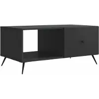 Syfax Table basse Noir 90 x 50 x 40 cm Bois d'ingénierie