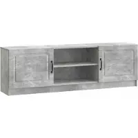 Syfax Meuble TV Gris béton 150 x 31 x 47 cm Bois d'ingénierie