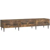 Syfax Meuble TV Chêne fumé 147 x 34,5 x 30 cm Bois d'ingénierie