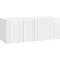 Syfax Meuble TV mural Montage mural Blanc brillant 78,5 x 31 x 30 cm
