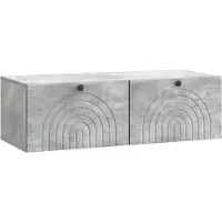 vidaXL Meuble TV mural , gris béton, 99 x 41 x 30 cm