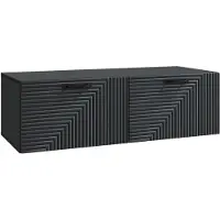 Syfax Meuble TV mural Noir 98 x 41 x 30 cm Bois d'ingénierie