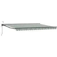 vidaXL Store électrique rétractable vert, blanc, anthracite 4 × 3,5 m
