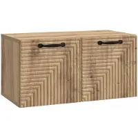 Syfax Meuble TV mural 59,5 x 31 x 30 cm Chêne artisanal