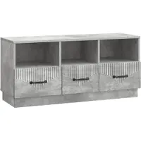 Syfax Meuble TV Gris béton 102 x 34,5 x 47 cm Bois d'ingénierie