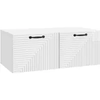 Syfax Meuble TV mural Montage mural Blanc brillant 78,5 x 41 x 30 cm