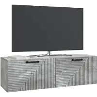 vidaXL Meuble TV mural , gris béton, 98 x 31 x 30 cm