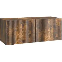 Syfax Meuble TV mural Chêne fumé 78,5 x 31 x 30 cm Bois d'ingénierie