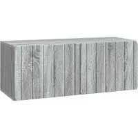 Syfax Meuble TV mural 78,5 x 31 x 30 cm Sonoma gris Bois d'ingénierie