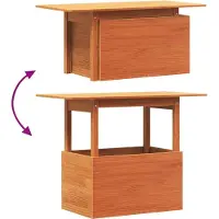 vidaXL Table de jardin brun cire 100x50x75 cm pin massif