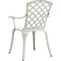 vidaXL Ensemble Bistro 3 pièces fonte d'aluminium blanc