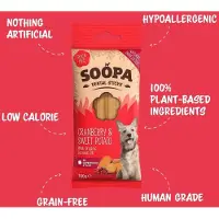 Soopa Bâtonnets dentaires Cranberry & Patate Douce pour chien
