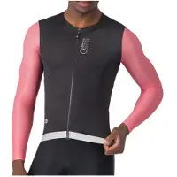 Castelli Corretto Long Sleeve Jersey Noir,Rose L Homme