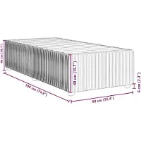 vidaXL Sommier bleu 90x190 cm velours