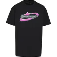 Mister tee T-Shirt gris / gris foncé / rose néon / noir