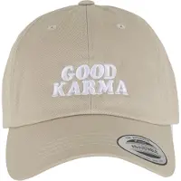 Mister tee Casquette 'Good Karma' gris / pierre / noir / blanc