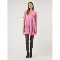 Y.A.S Holi Short Sleeve Short Dress Rose XS Femme