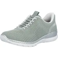Rieker Baskets chaussettes pour femmes , aspect tricoté, avec élastique L3262, taille : 39 EU, couleur : vert