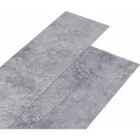 vidaXL , lames de sol en PVC adhésives, couleur gris ciment, dimensions 30,5 x 61 cm, 28 pièces.