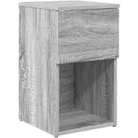 vidaXL Armoire de lit Sonoma gris 29 x 31,5 x 49 cm Bois d'ingénierie
