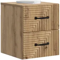 vidaXL Cabinet de chevet mural 2 pcs Chêne artisanal 34,5 x 33 x 40 cm