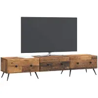 vidaXL Meuble TV en bois recyclé 147 x 34,5 x 30 cm, aggloméré