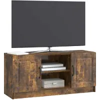 vidaXL Meuble TV en chêne fumé 102 x 34,5 x 47 cm en aggloméré