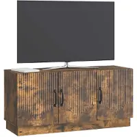 vidaXL Meuble TV en chêne fumé 99 x 34,5 x 47 cm, aggloméré