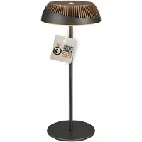 Briloner Lampe de table LED sans fil Ø14x32cm 2W 200lm 2700K blanc chaud touch anthracite bronze métallisé - Lampe de chevet salon couloir balcon