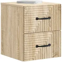 vidaXL Cabinet de chevet mural Chêne Sonoma 34,5 x 33 x 40 cm
