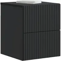 vidaXL Cabinet de chevet mural avec tiroir Noir 33 x 34,5 x 40 cm