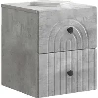 vidaXL Cabinet de chevet mural Gris béton 33 x 34,5 x 40 cm