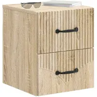 vidaXL Cabinet de chevet mural 2 pcs Chêne Sonoma 34,5 x 33 x 40 cm
