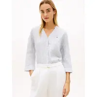 Tommy Hilfiger Chemisier bleu pastel / blanc