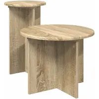 vidaXL Ensemble de tables d'appoint avec stockage 2 pcs Chêne Sonoma