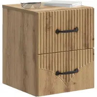vidaXL Cabinet de chevet mural 2 pcs Chêne artisanal 34,5 x 33 x 40 cm