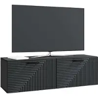 vidaXL Meuble TV mural Noir 98 x 31 x 30 cm Panneau de particules