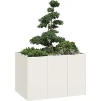 vidaXL Jardinière blanc 120x80x80 cm acier