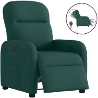 vidaXL Fauteuil relax électrique vert foncé Tissu