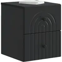vidaXL Cabinet de chevet mural 2 pcs Noir 33 x 34,5 x 40 cm