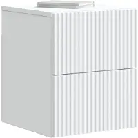 vidaXL Cabinet de chevet mural 2 pcs Blanc 33 x 34,5 x 40 cm