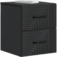 vidaXL Cabinet de chevet mural avec tiroir Noir 34,5 x 33 x 40 cm