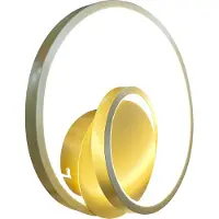 Milagro Applique LED LUCERO dorée 13 W, blanc neutre, 1 000 lm, métal, dimensions : 23 x 23 x 6 cm, IP20, Milagro