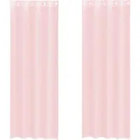 vidaXL Voile Rideaux avec oeillets 2 pcs. Rose clair 140x300 cm
