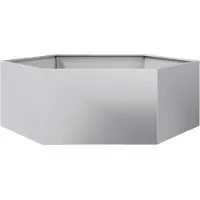 vidaXL Jardinière hexagone 138x120x45 cm acier galvanisé