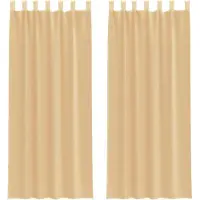 vidaXL Voile Rideaux avec passants 2 pcs. couleur sable 140x260 cm