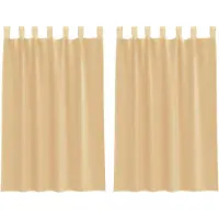 vidaXL Voile Rideaux avec passants 2 pcs. couleur sable 140x175 cm