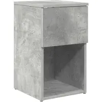 vidaXL Armoire de lit Gris béton 29 x 31,5 x 49 cm Bois d'ingénierie